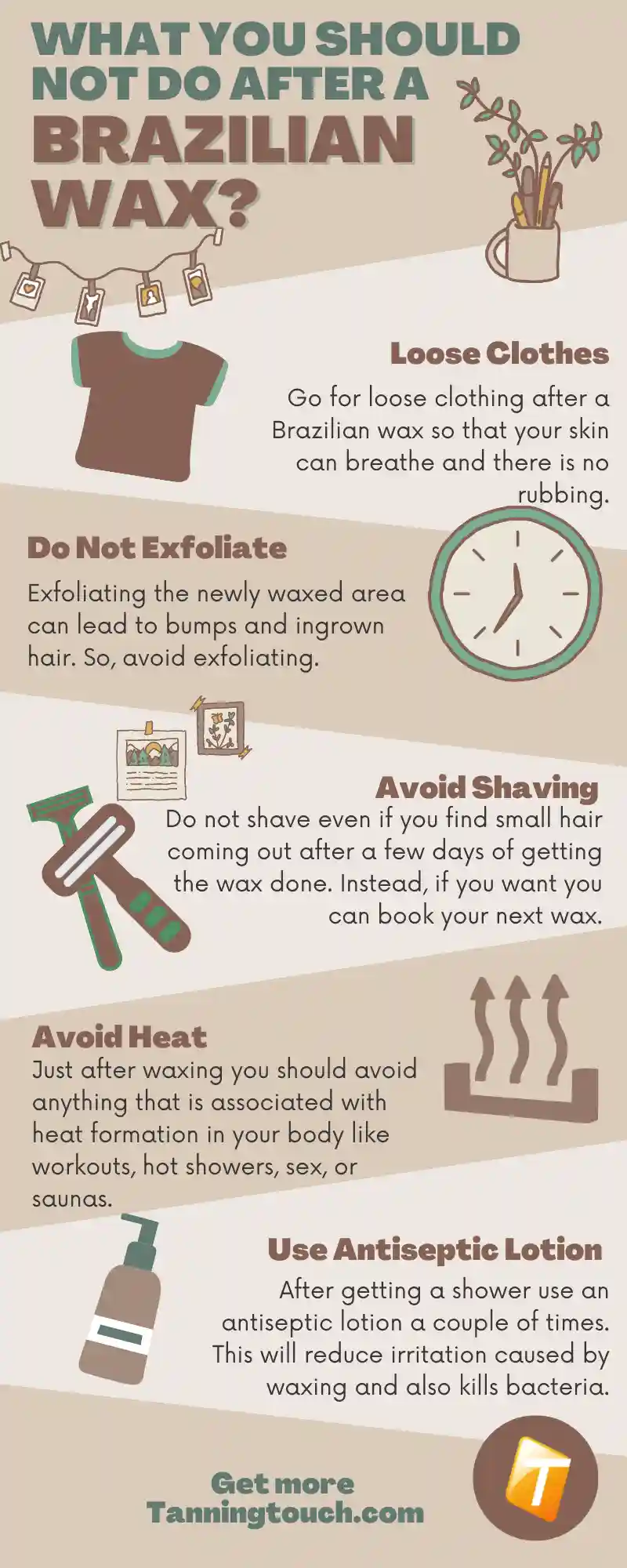 After a Brazilian Wax Tips Infographic