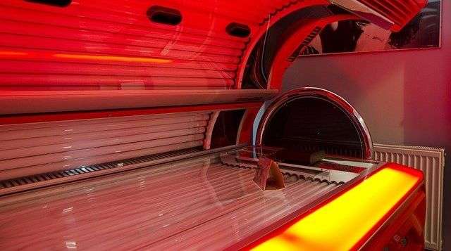 solarium Tanning bed in a modern beauty home
