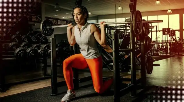 A fitness female doing a weightlifting workout
